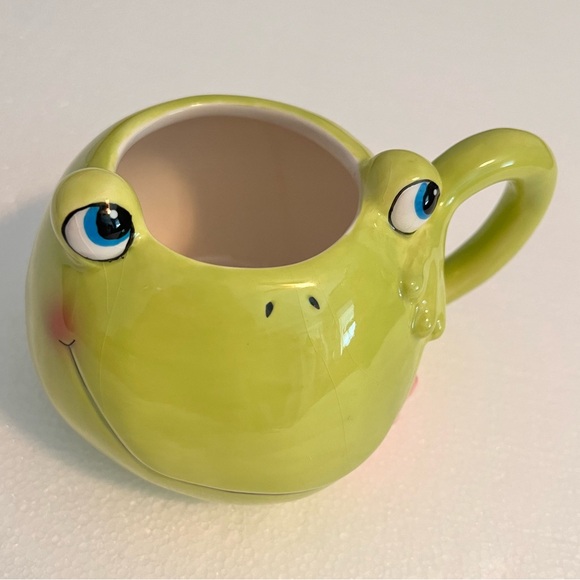 Green Frog Mug 3d Frog Leapin' Lilly 2007 Ceramic Cup Mug Planter Burton Burton - Picture 2 of 6